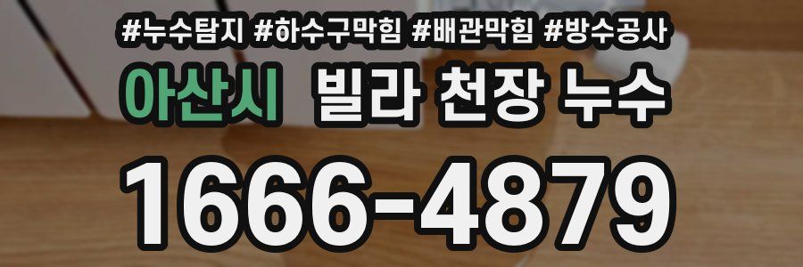 아산시 빌라 천장 누수
