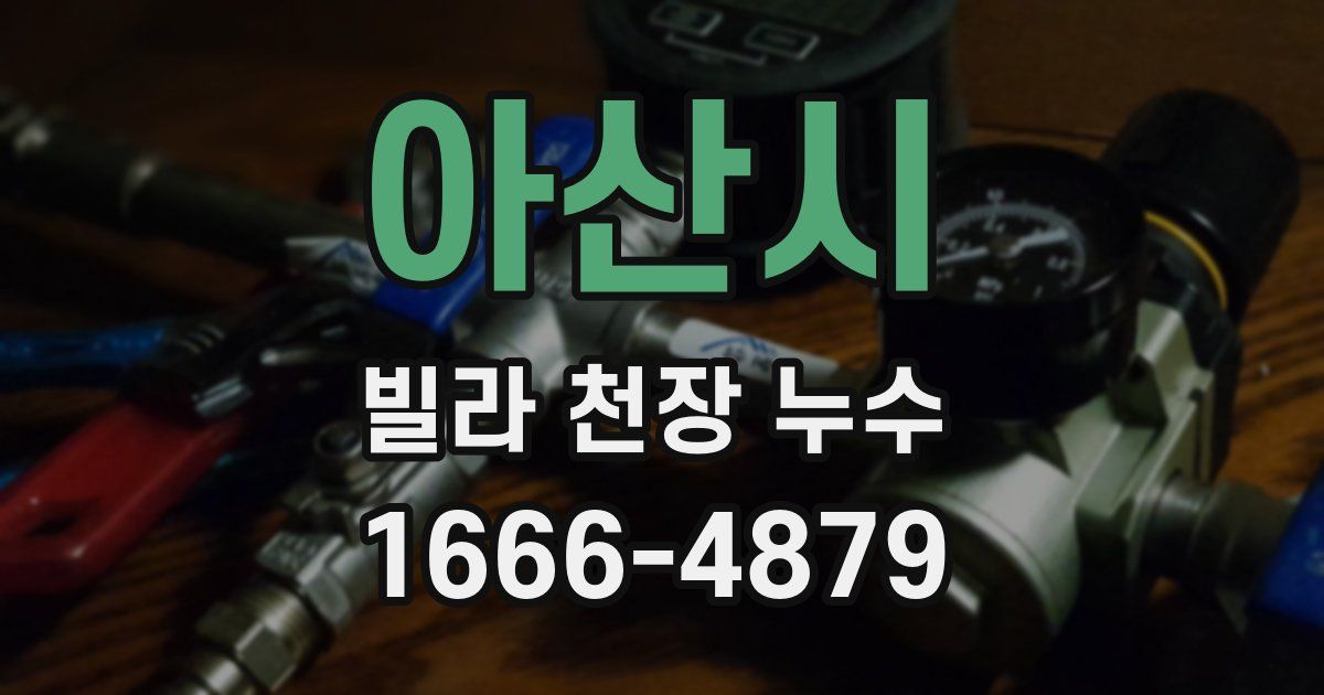 아산시 빌라 천장 누수