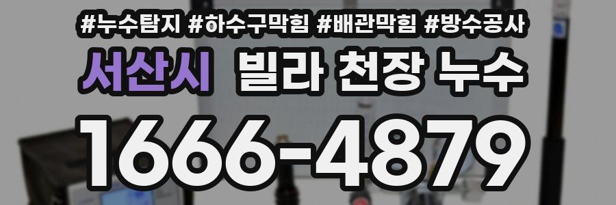 서산시 빌라 천장 누수