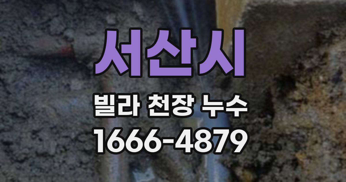 서산시 빌라 천장 누수