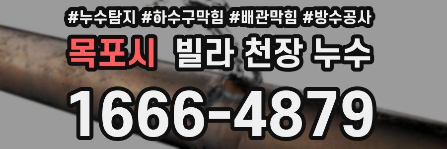 목포시 빌라 천장 누수