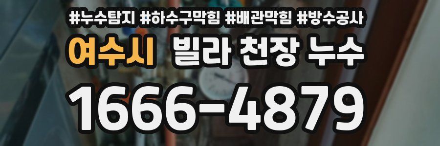 여수시 빌라 천장 누수