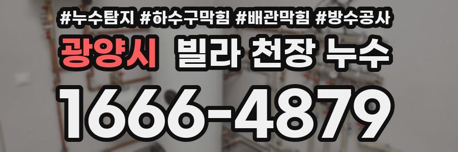 광양시 빌라 천장 누수