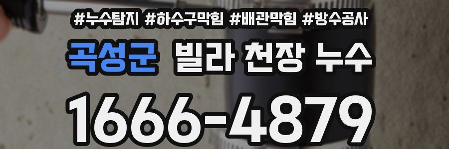 곡성군 빌라 천장 누수