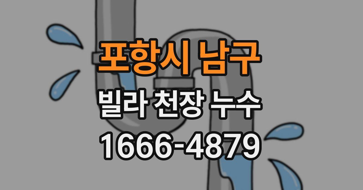 포항시 남구 빌라 천장 누수