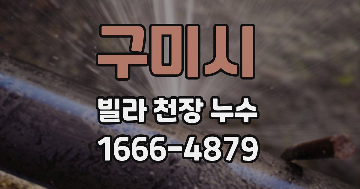 구미시 빌라 천장 누수