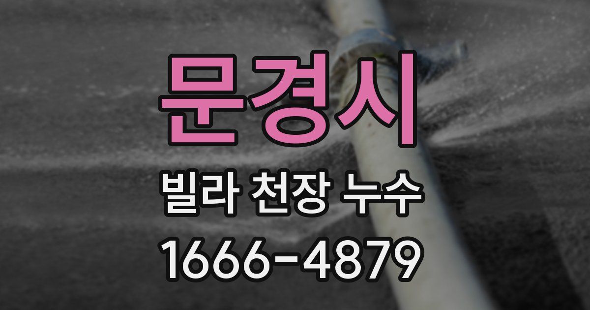 문경시 빌라 천장 누수