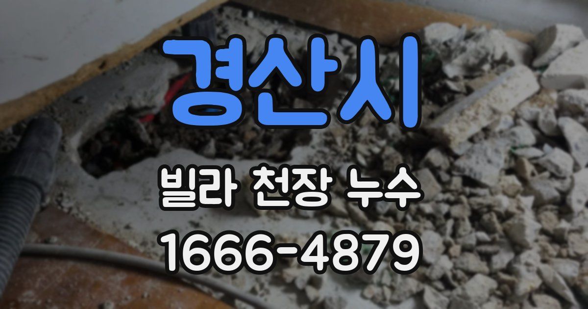 경산시 빌라 천장 누수