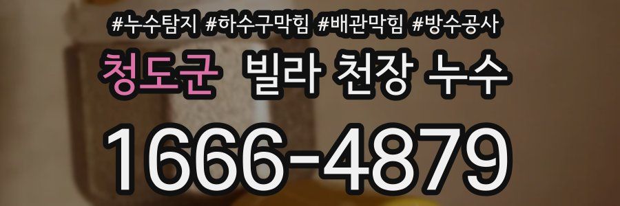 청도군 빌라 천장 누수