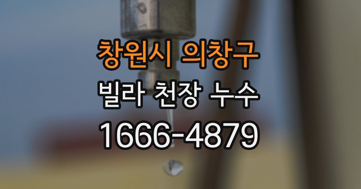 창원시 의창구 빌라 천장 누수