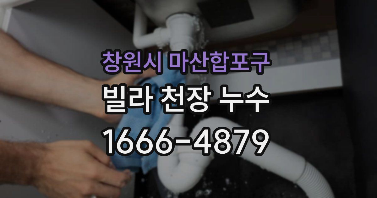 창원시 마산합포구 빌라 천장 누수