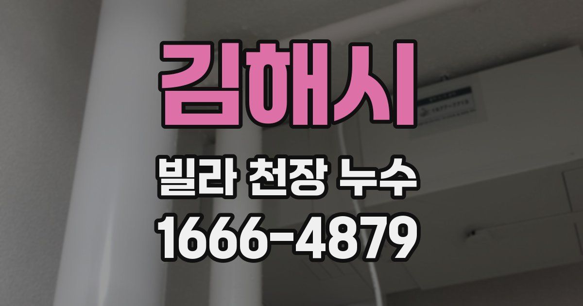 김해시 빌라 천장 누수