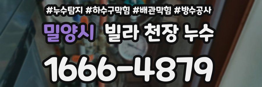 밀양시 빌라 천장 누수