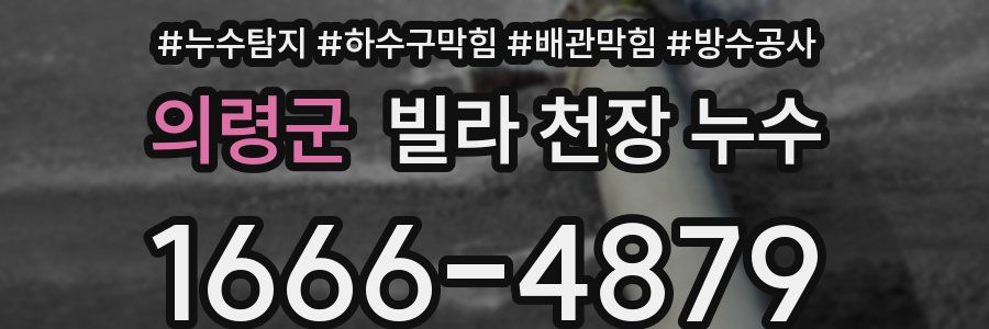 의령군 빌라 천장 누수