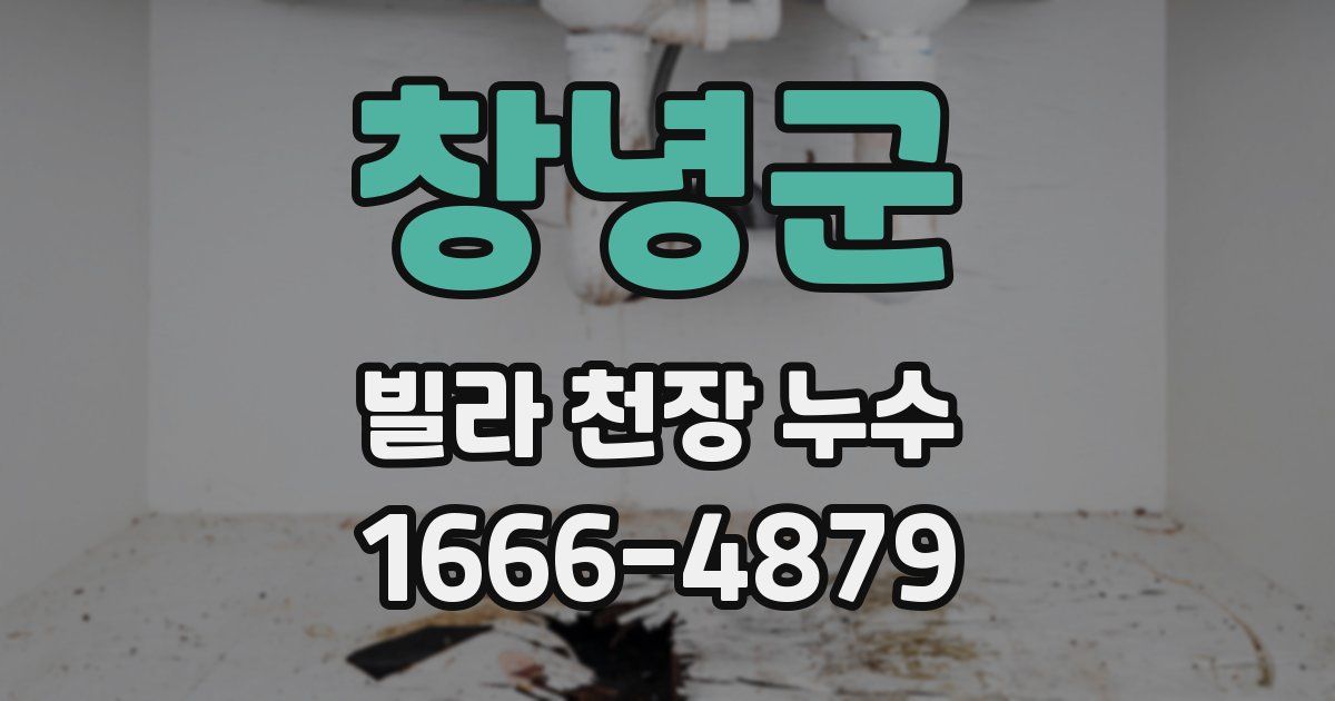 창녕군 빌라 천장 누수