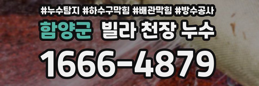 함양군 빌라 천장 누수