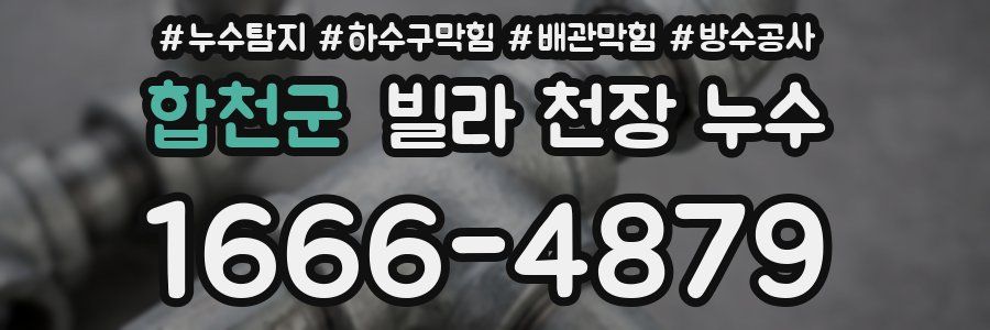 합천군 빌라 천장 누수
