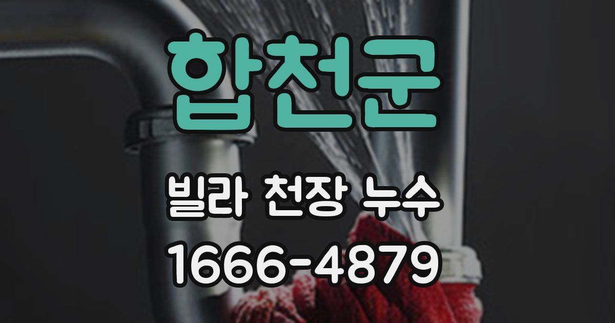 합천군 빌라 천장 누수