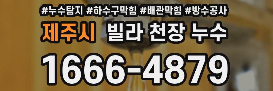 제주시 빌라 천장 누수