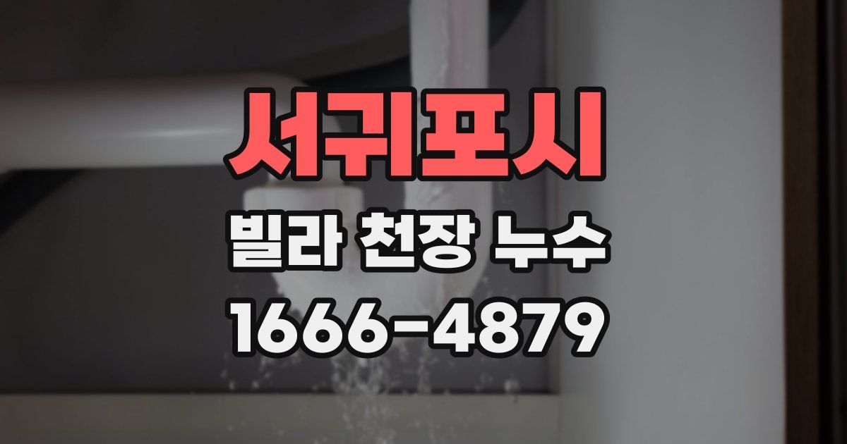 서귀포시 빌라 천장 누수
