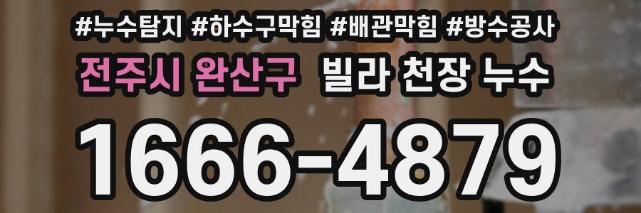 전주시 완산구 빌라 천장 누수