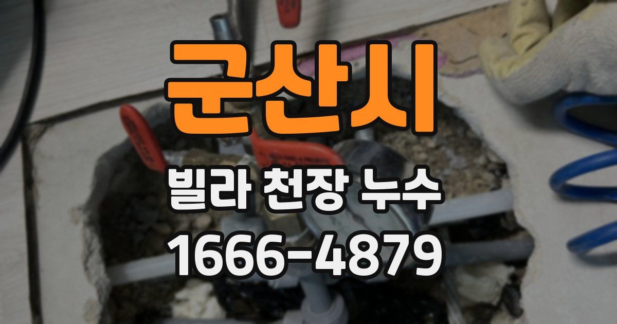 군산시 빌라 천장 누수