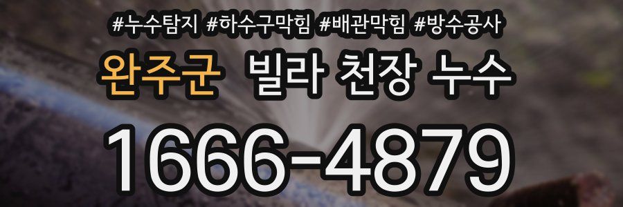 완주군 빌라 천장 누수