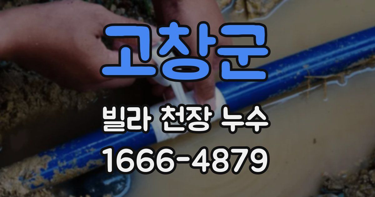 고창군 빌라 천장 누수