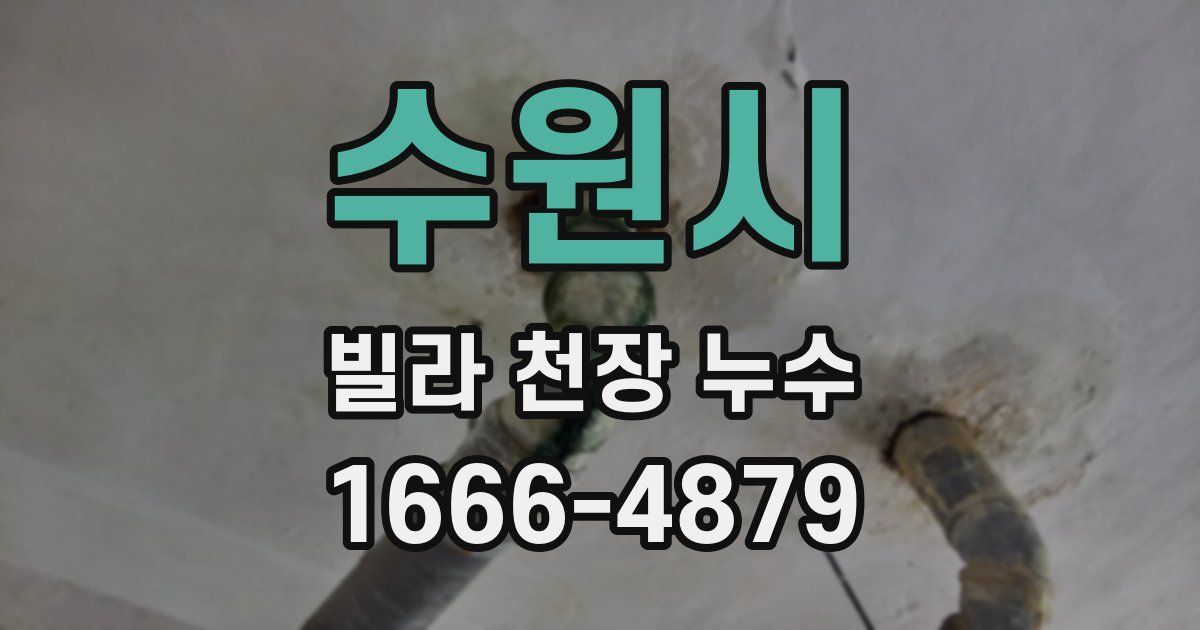 수원시 빌라 천장 누수
