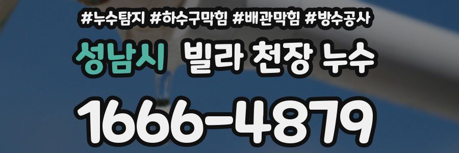 성남시 빌라 천장 누수