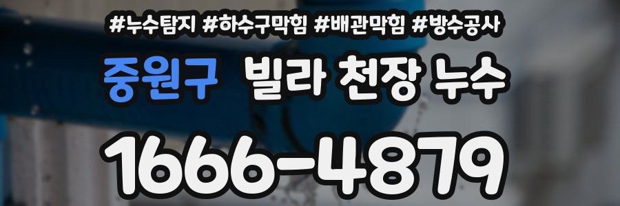 중원구 빌라 천장 누수