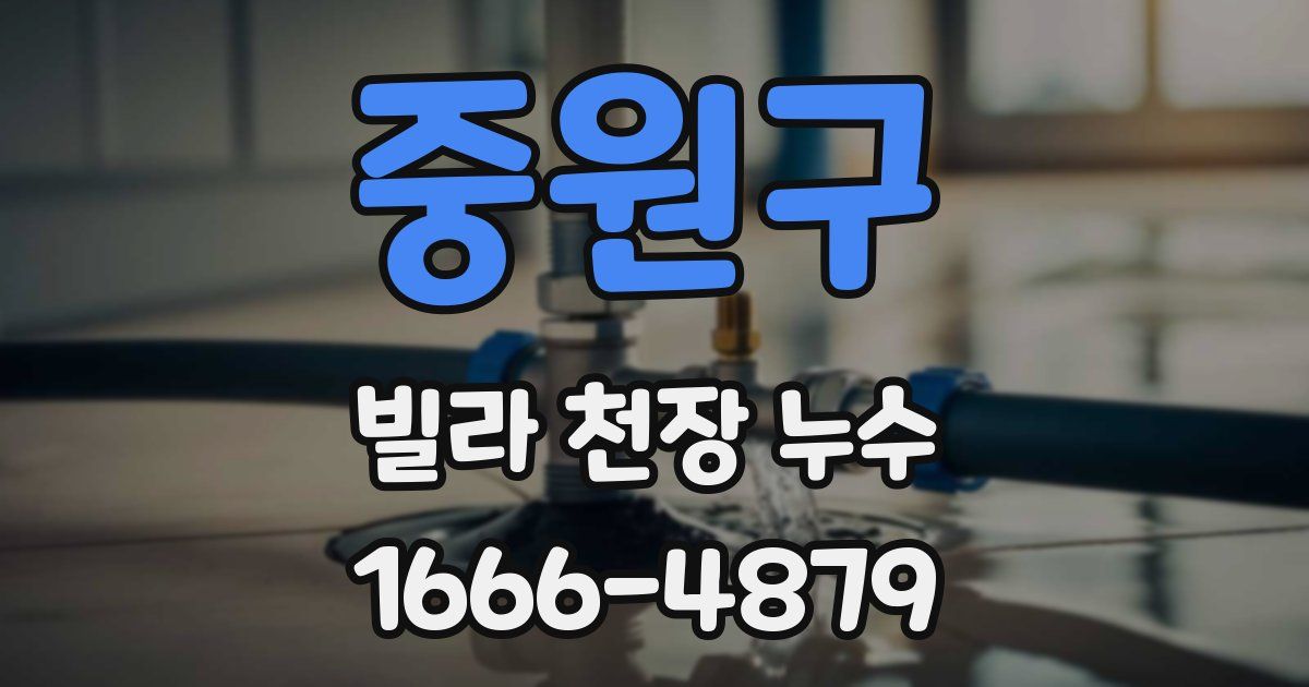 중원구 빌라 천장 누수