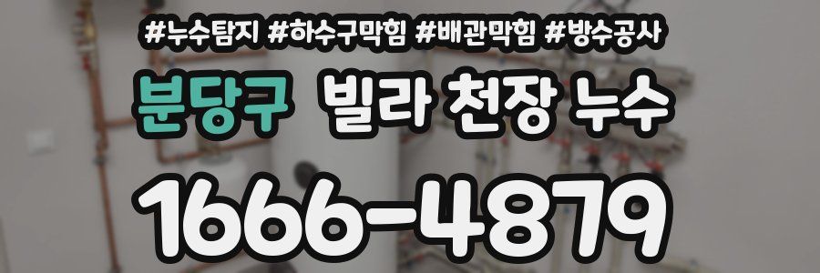 분당구 빌라 천장 누수