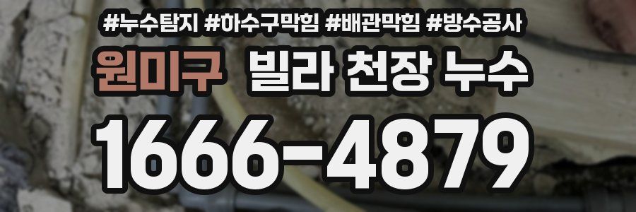 원미구 빌라 천장 누수