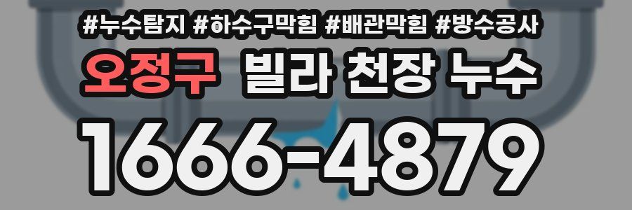 오정구 빌라 천장 누수