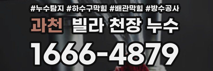 과천 빌라 천장 누수