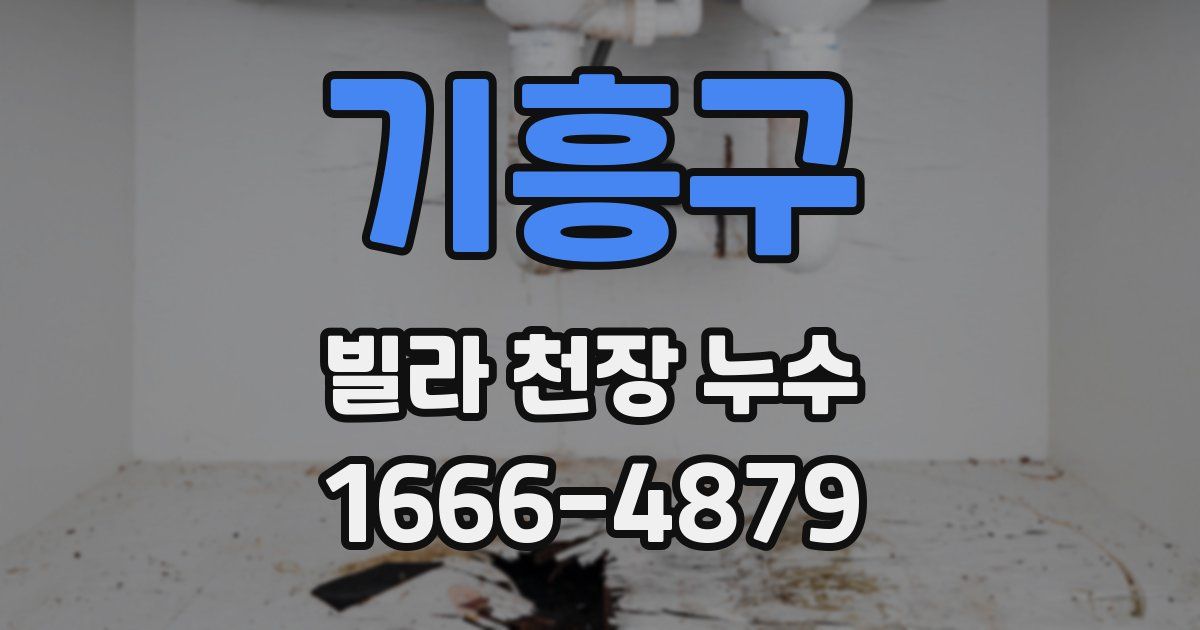 기흥구 빌라 천장 누수