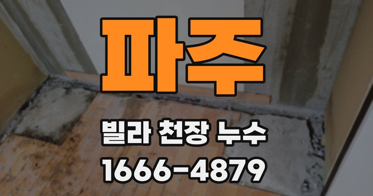 파주 빌라 천장 누수