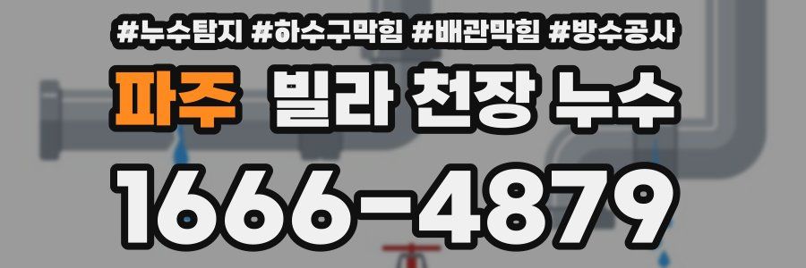 파주 빌라 천장 누수