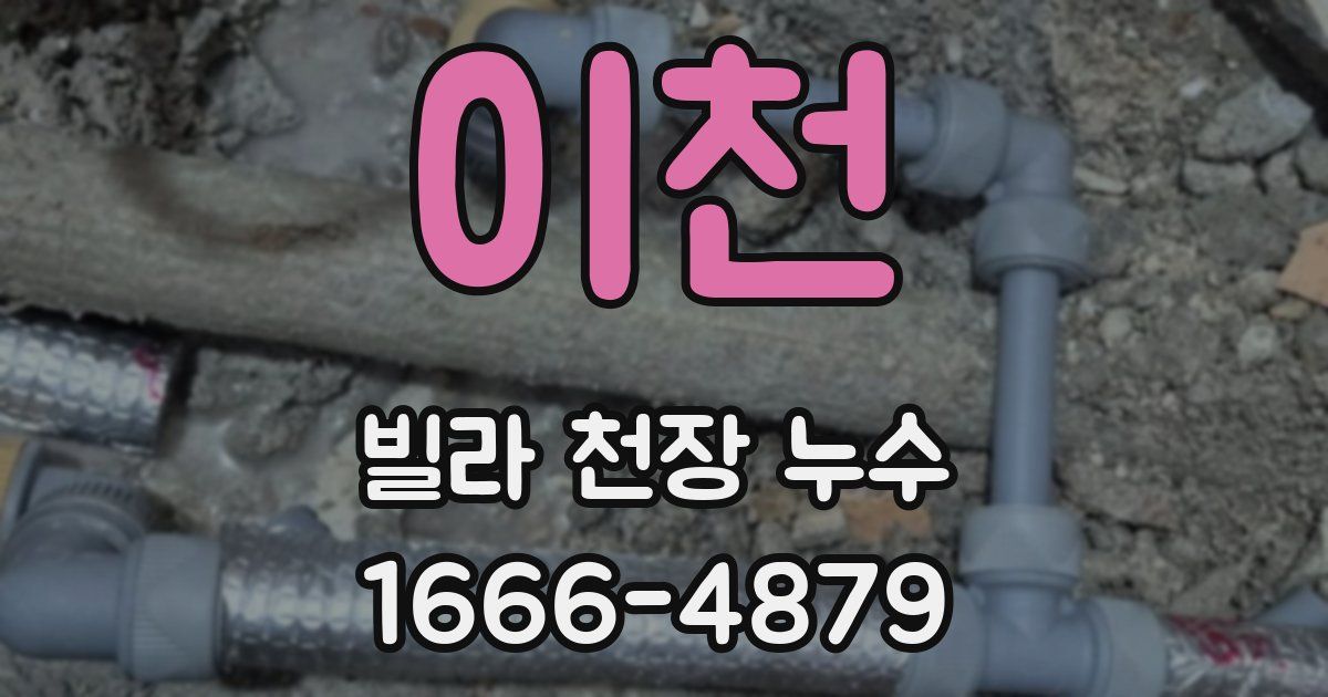 이천 빌라 천장 누수