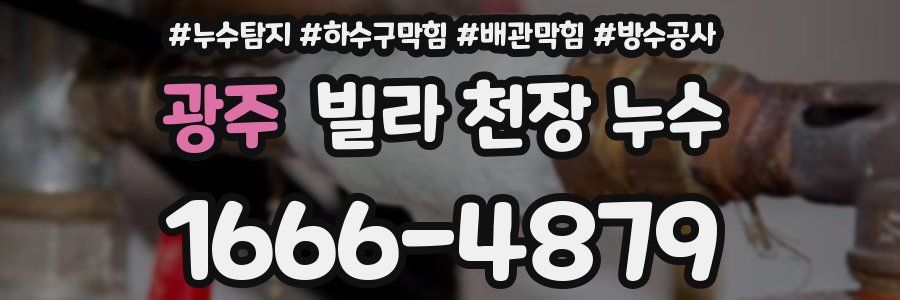 광주 빌라 천장 누수