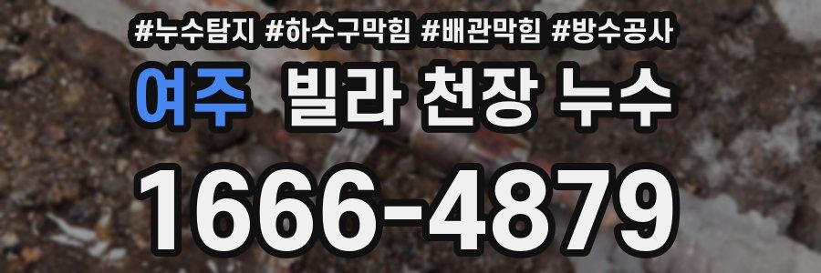 여주 빌라 천장 누수