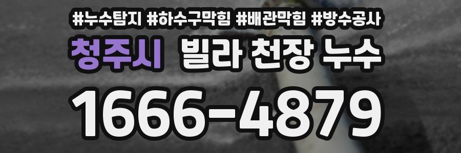 청주시 빌라 천장 누수