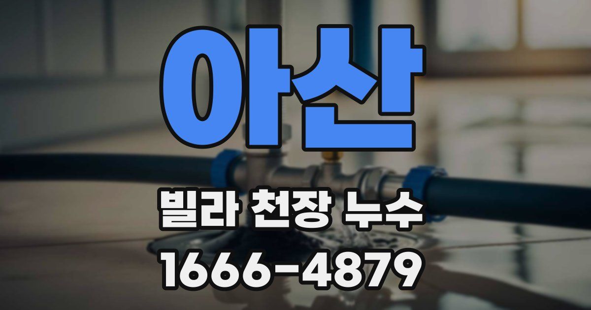 아산 빌라 천장 누수