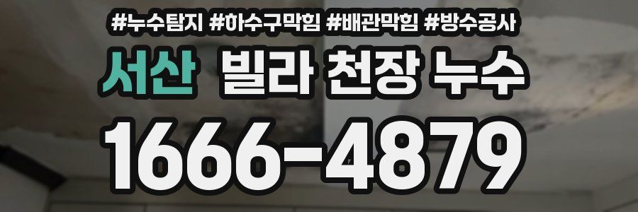 서산 빌라 천장 누수