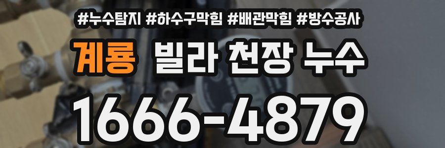 계룡 빌라 천장 누수