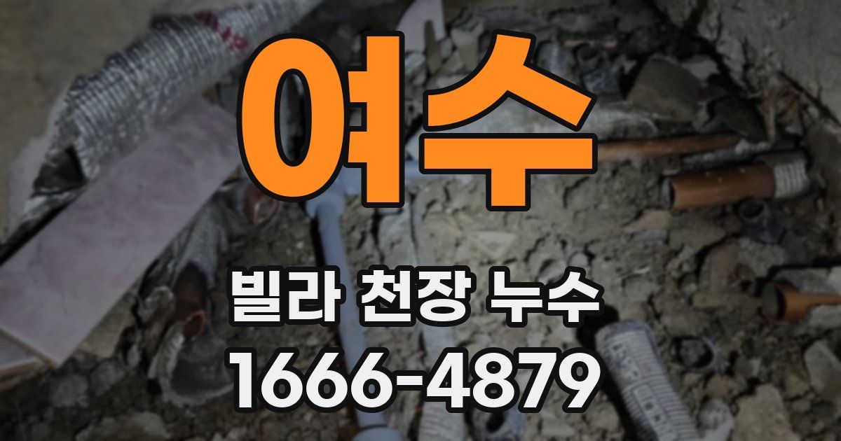여수 빌라 천장 누수