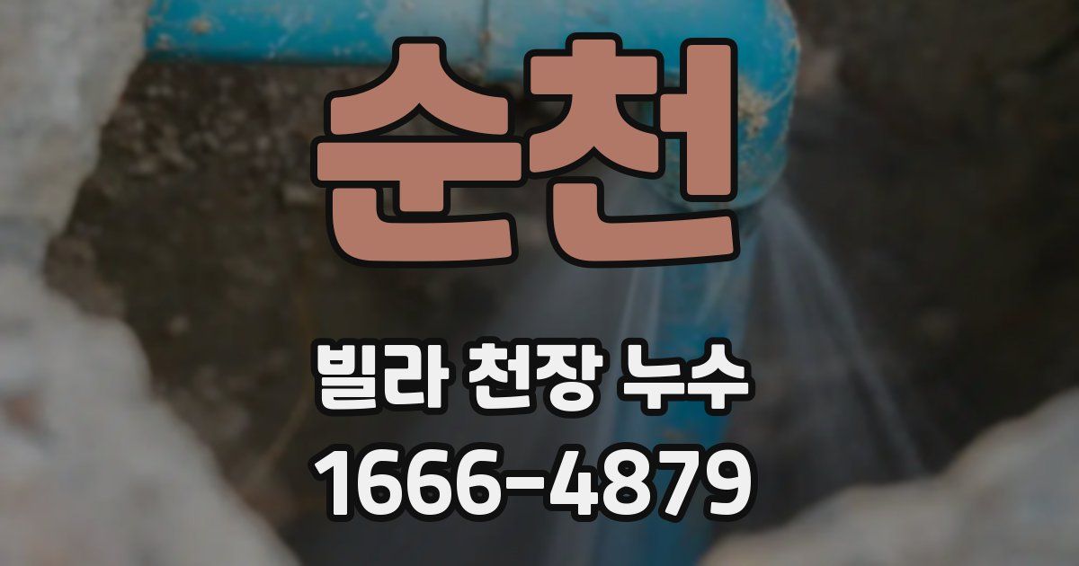 순천 빌라 천장 누수