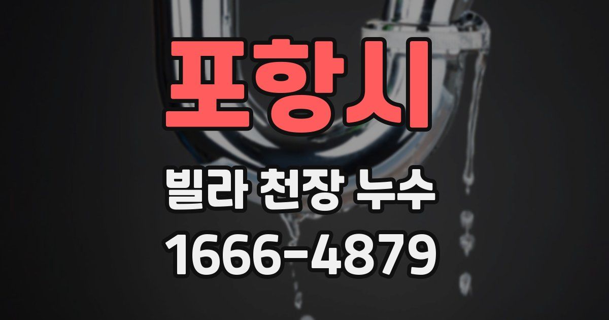 포항시 빌라 천장 누수