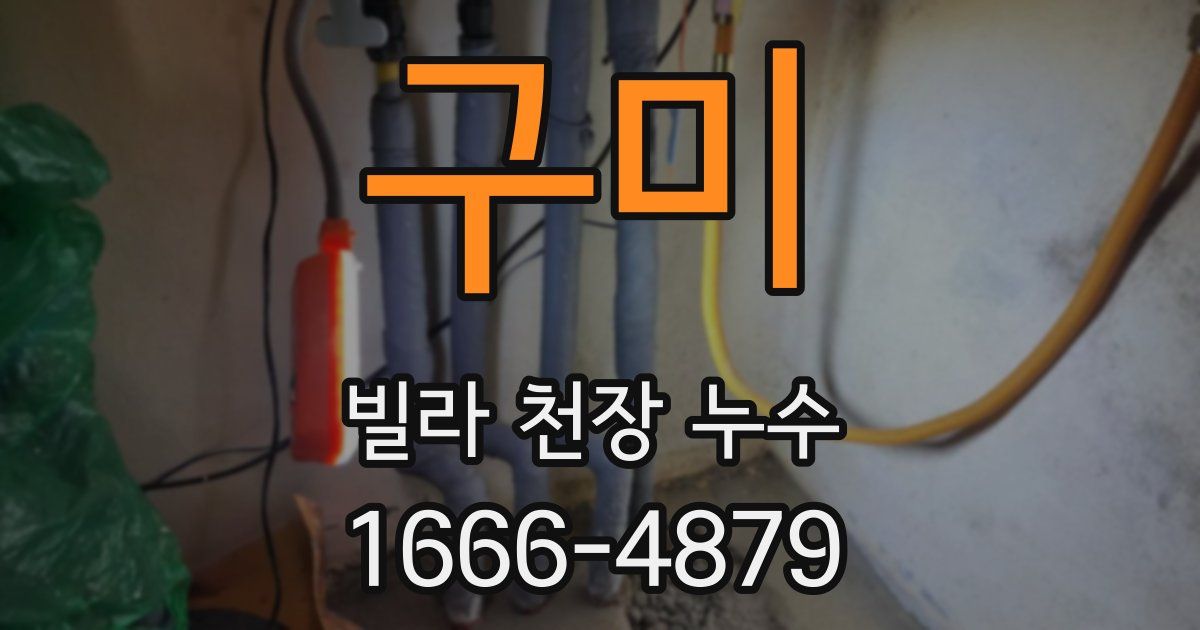 구미 빌라 천장 누수
